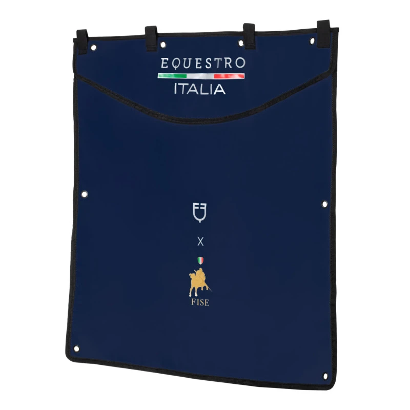 Langer stabiler Vorhang mit gesticktem Logo Equestro X FISE