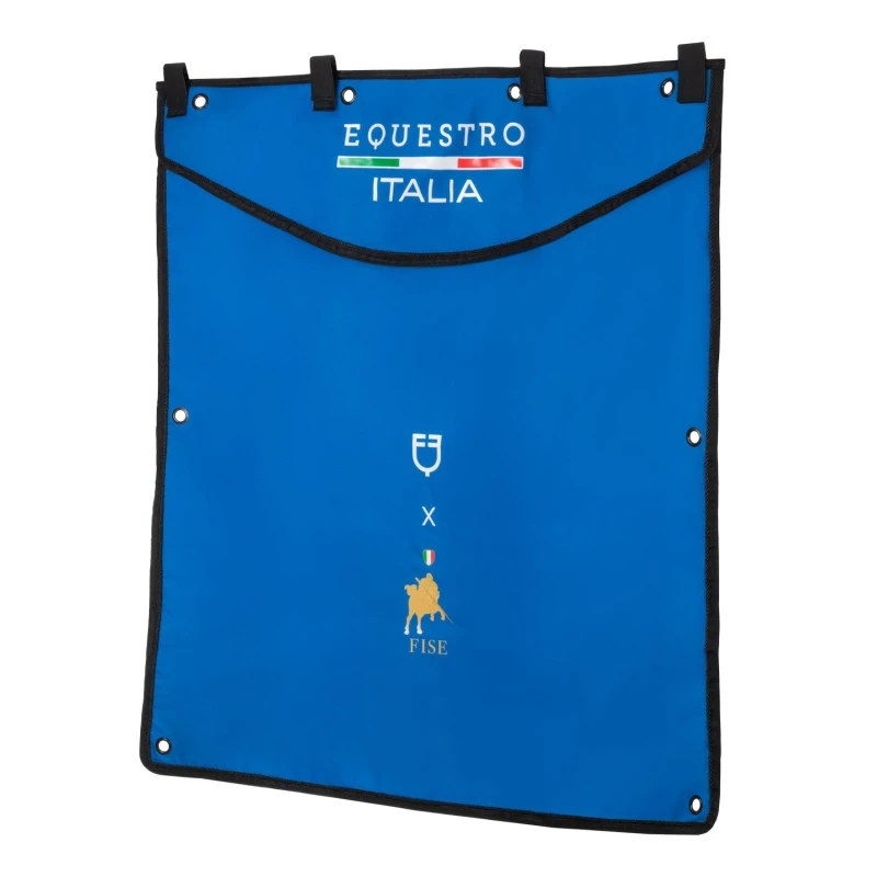Langer stabiler Vorhang mit gesticktem Logo Equestro X FISE