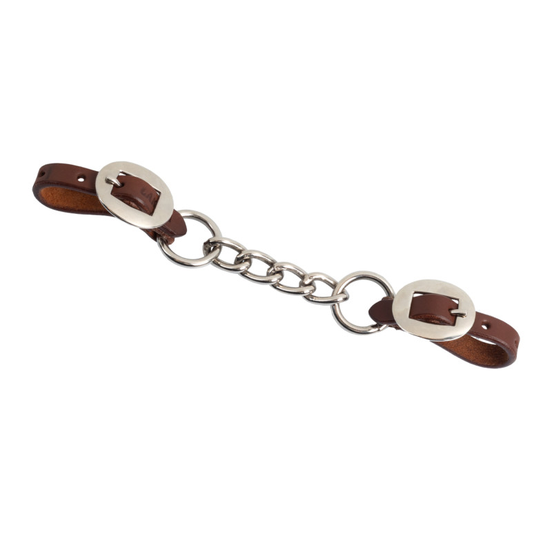 Muzzle with chain and nickel buckles