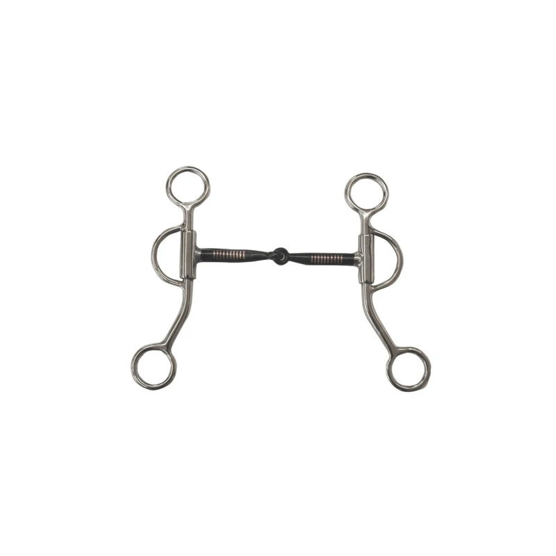 Mordida western inox varillas cortas embocadura negra