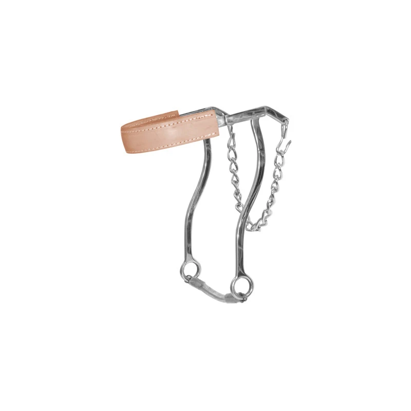 Hackamore inox com nasalina revestida de couro