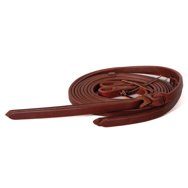 Popper Tail Heavy Oiled Split Reins 5/8"