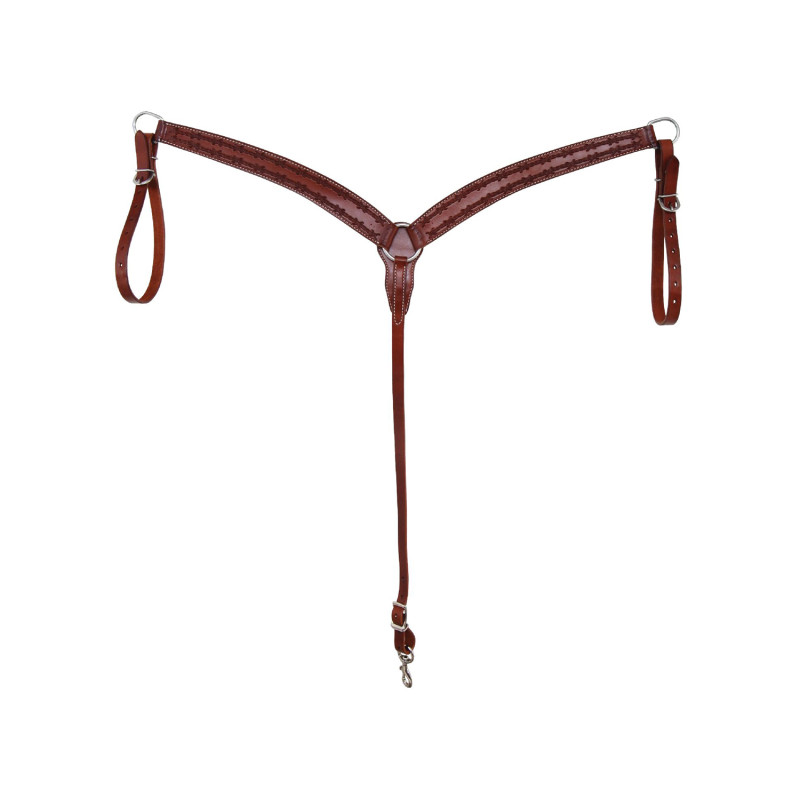 Breast Collar 5959 With Barbwire Tooling