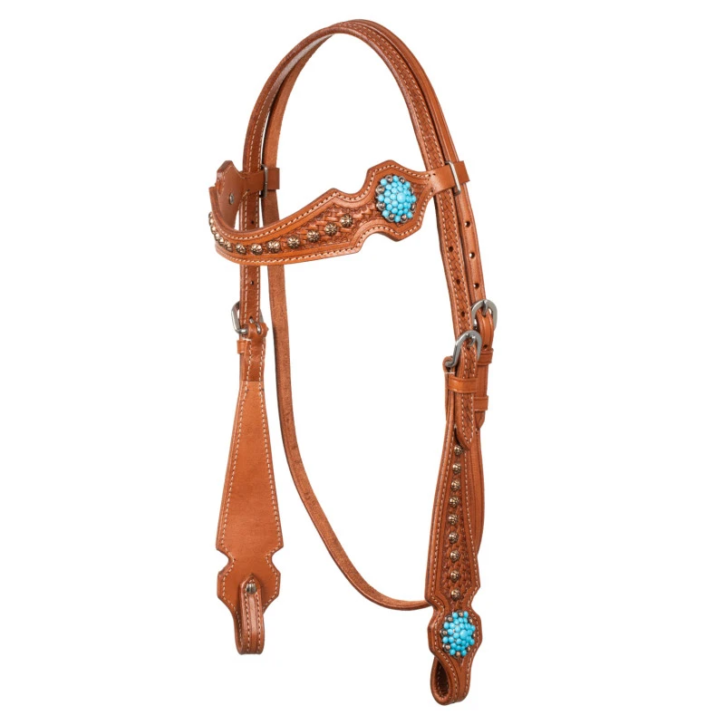BRIGLIA WESTERN CON PIETRE BLU
