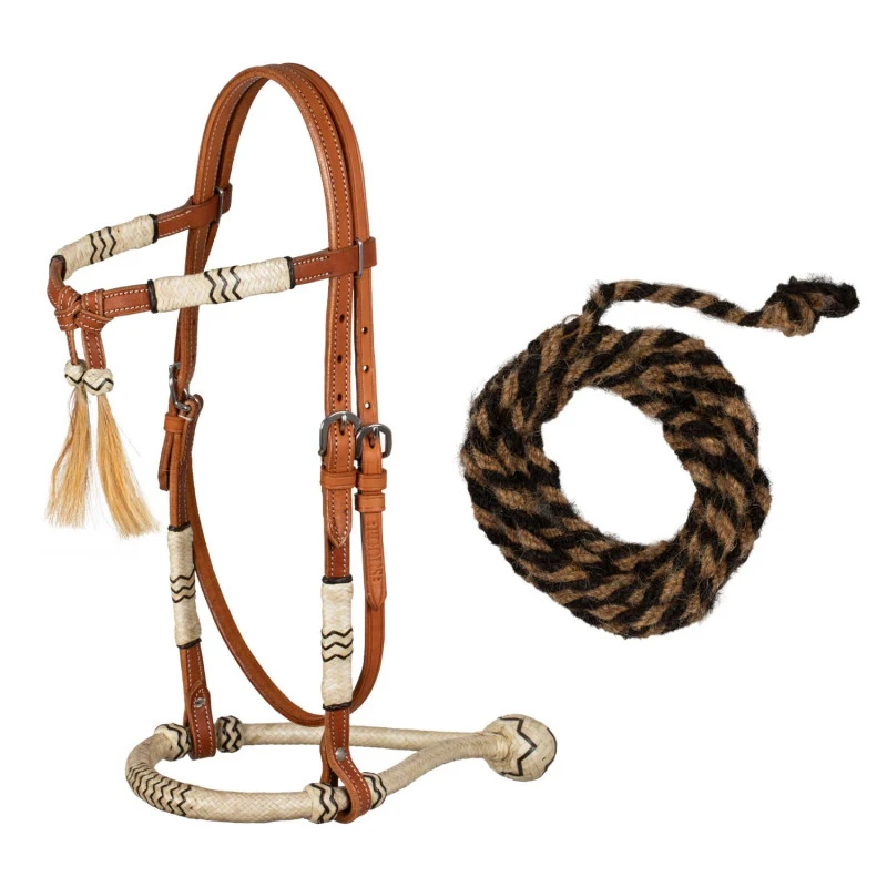 BOSAL BRIDLE WITH HORSEHAIR REINS