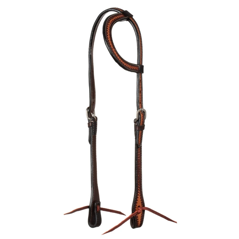 TESTIERA WESTERN UN ORECCHIO LAVORAZIONE SNAKE