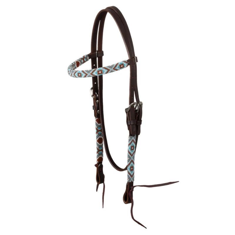 BRIGLIA WESTERN OLIATA CON PERLINE