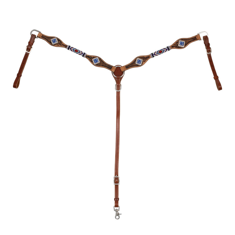 Breastcollar with blue diamond decorations