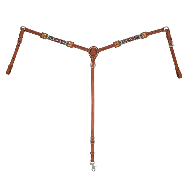 Peitoral com decorações em miçangas Navajo