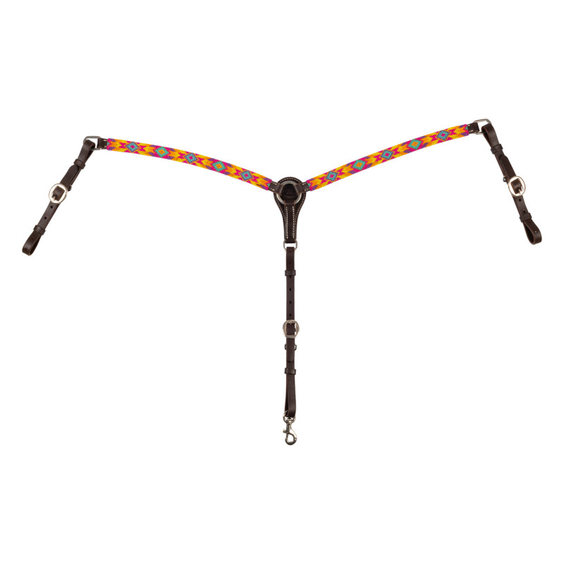Western Bib With Multicolored Beads