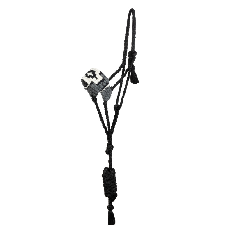 Mohair rope halter with diamond design