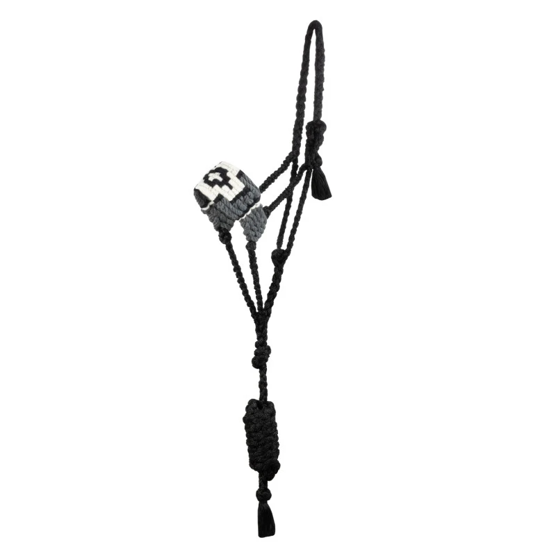 Diamond design Mohair rope halter