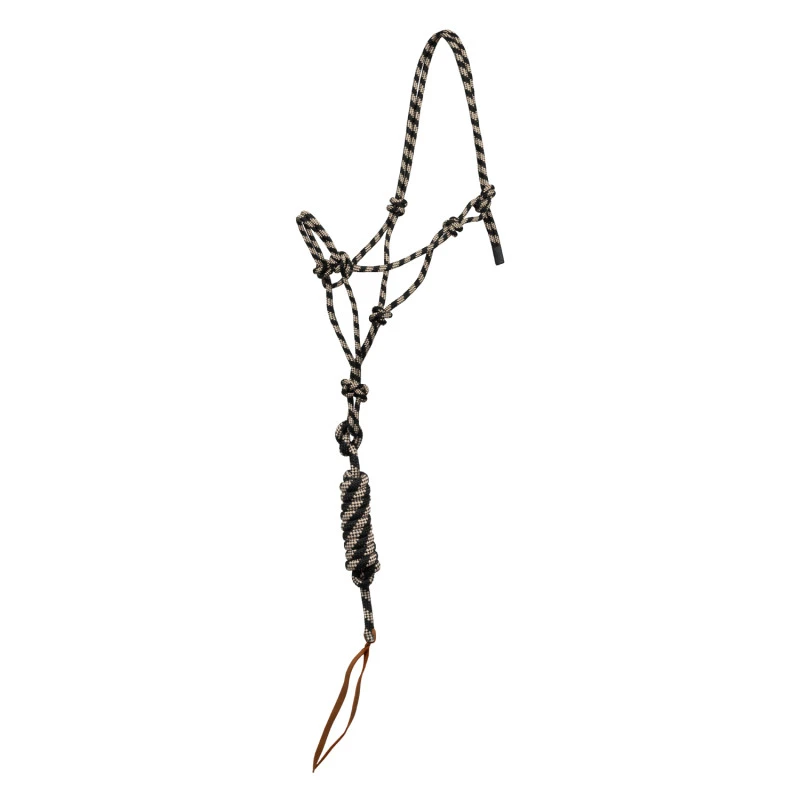KNOTTED ROPE HALTER W/LEAD