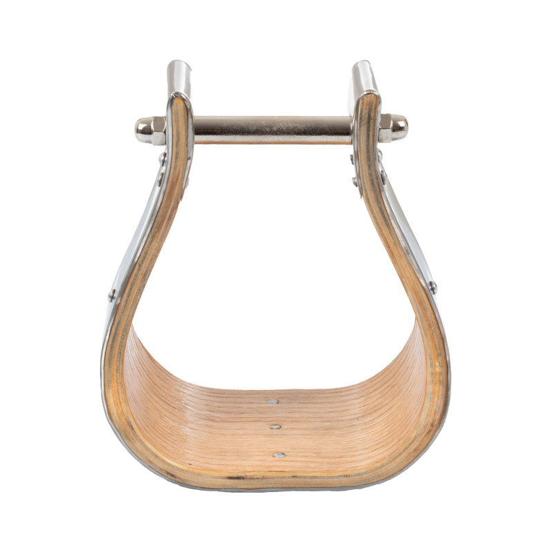 Western steel stirrups with wide tread