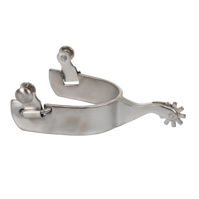 Unisex steel spurs with toothed rowel