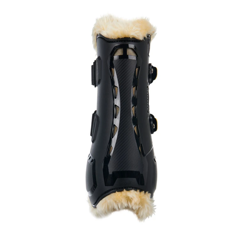 Tendon boots in polyurethane with synthetic lambskin