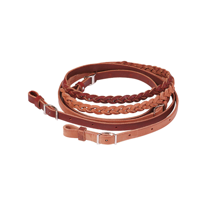 Handcrafted Braided Leather Barrel Reins Pool'S