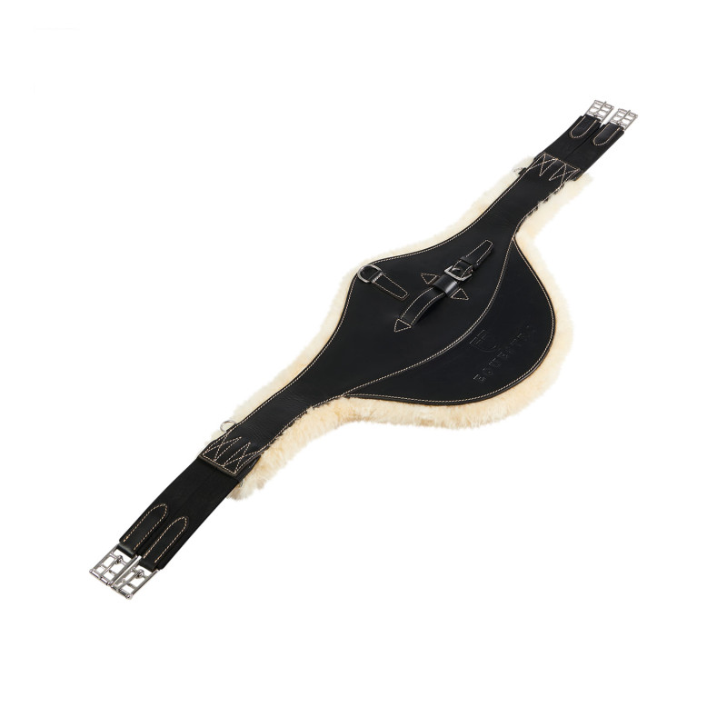 Jumping girth with belly guard for English saddle