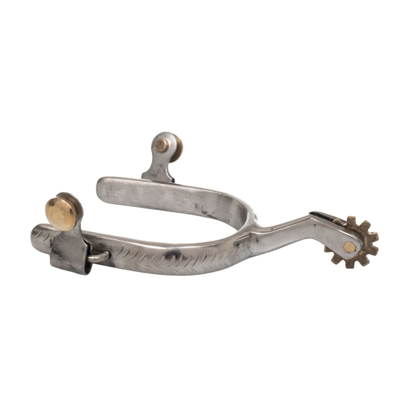 Western Stainless Steel Spurs With Decorations
