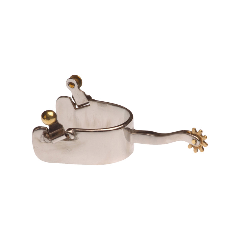 Wide Stainless Steel Western Spurs