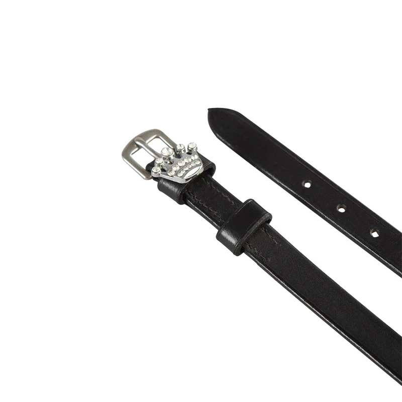 Schnürsenkel für Sporen aus Leder mit Strassverzierungen