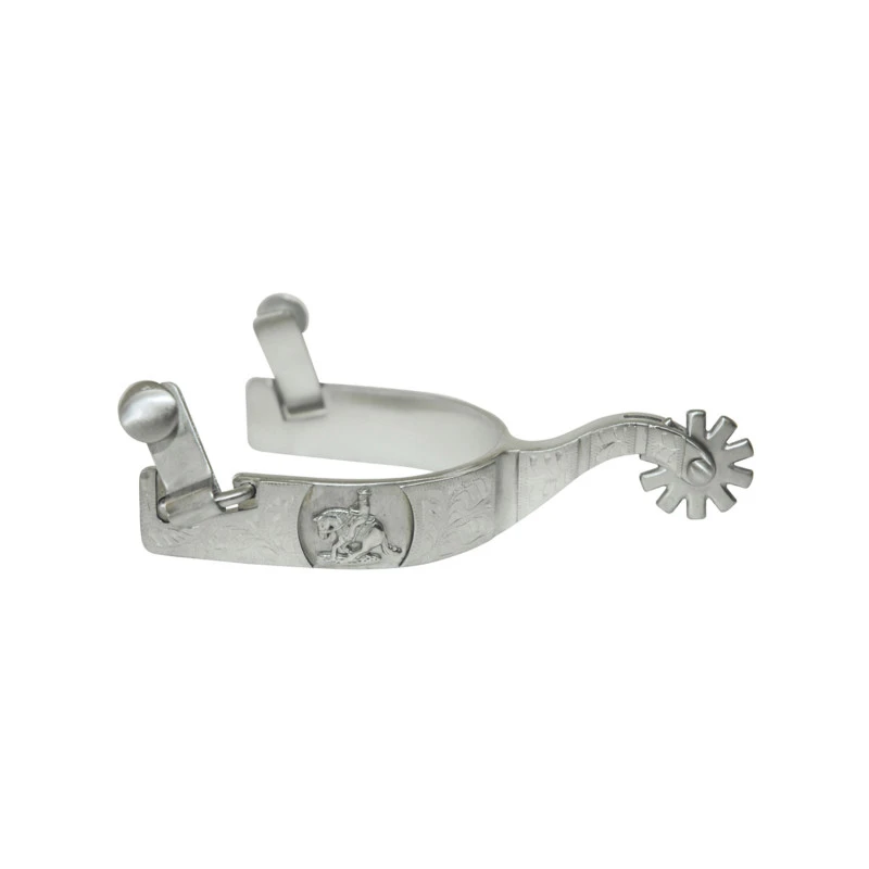 WESTERN SATIN SPURS WITH REINING DECORATION