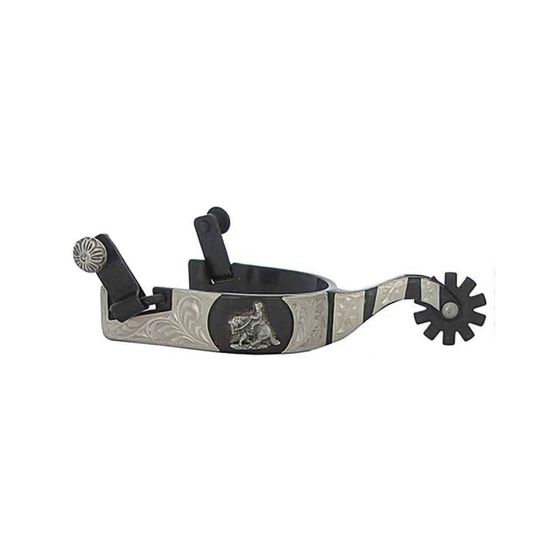 Black Spurs W/Metal Plate Reining