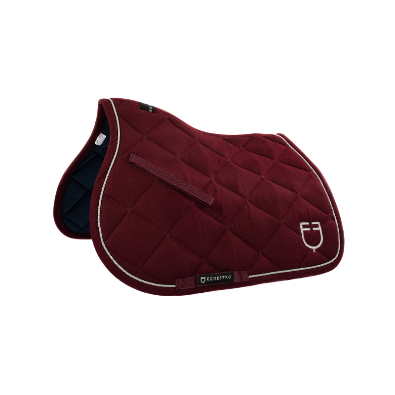Jumping saddle pad in cotton with trimmings with logo