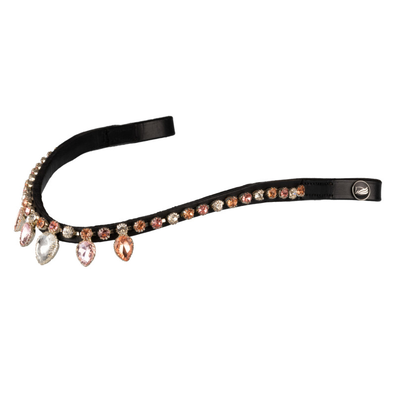 Browband With Rhinestones Teardrop Design