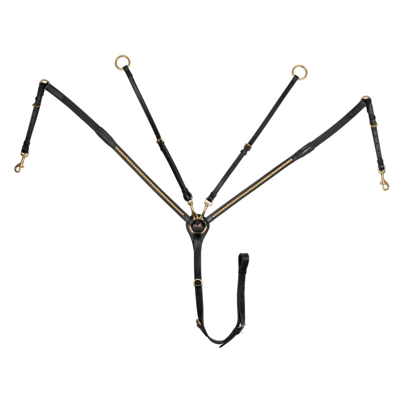 Leather Fork Breastplate With Gold Clincher