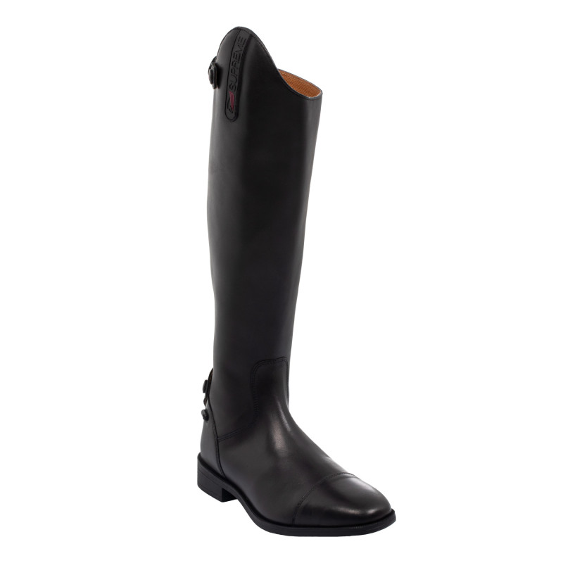 Unisex boots calf wide in soft leather with rear zipper