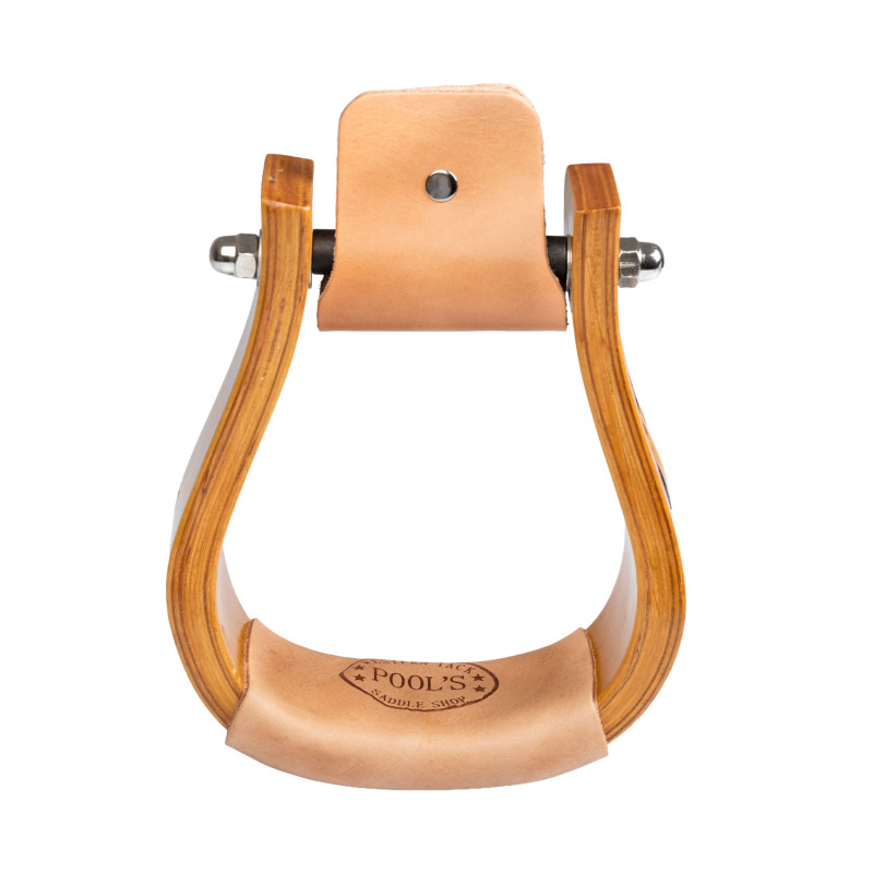 Wooden Western Stirrups With Navajo Design