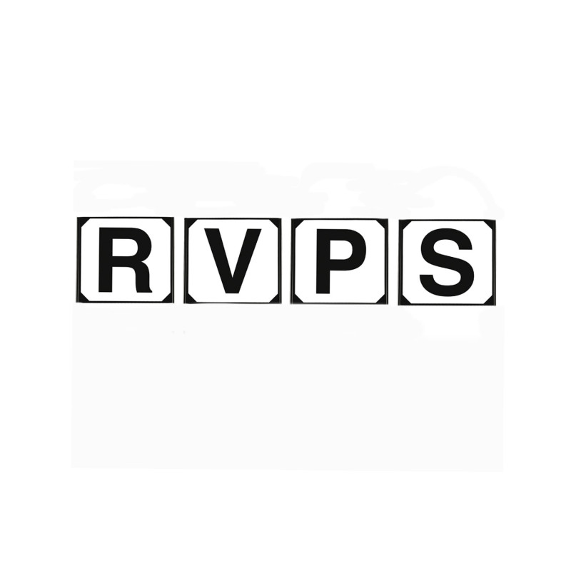 Set Of 4 Plastic Dressage Letters Rsvp